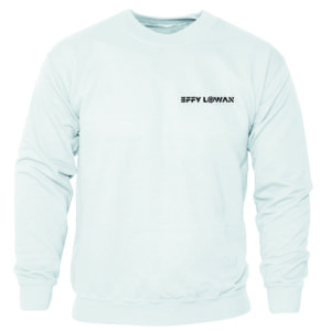 Effy Lowan merchandise white pull over sweatshirt jumper with logo
